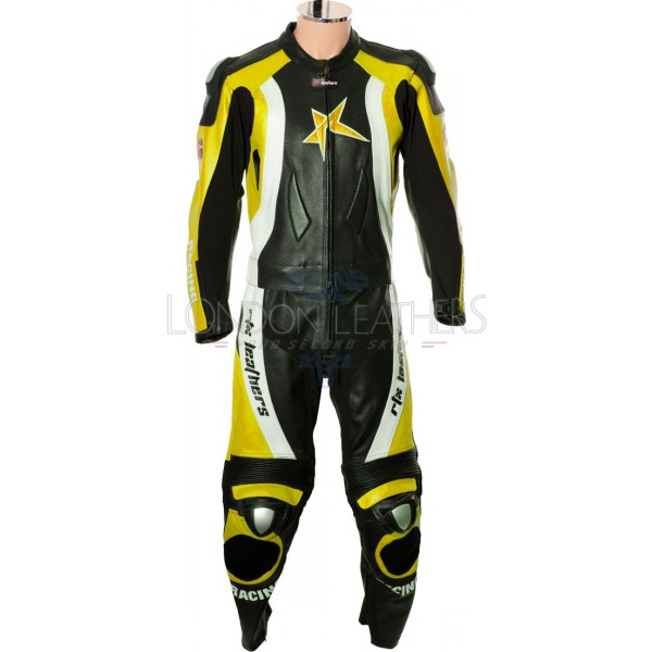 RTX Pro Evolution Yellow Motorcycle Leather Suit